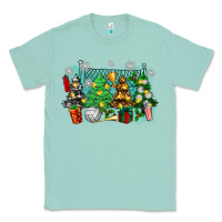 Seafoam christmas trees with tennis Classic Tee - Zillion Design Studio