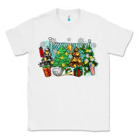 White christmas trees with tennis Classic Tee - Zillion Design Studio
