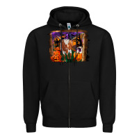 Black longhorn cow halloween Zipper Hoodie - RanaPortraitStore