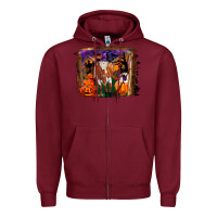 Burgundy longhorn cow halloween Zipper Hoodie - RanaPortraitStore