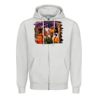 Dove Grey longhorn cow halloween Zipper Hoodie - RanaPortraitStore