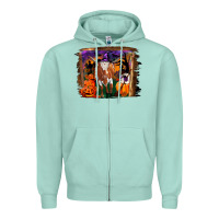 Seafoam longhorn cow halloween Zipper Hoodie - RanaPortraitStore