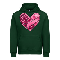 Forest Green heart breast cancer Urban Hoodie - MaliasSmallBusiness