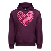 Mauve Wine heart breast cancer Urban Hoodie - MaliasSmallBusiness
