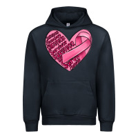 Navy heart breast cancer Urban Hoodie - MaliasSmallBusiness