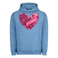 Pigment Pebble Blue heart breast cancer Urban Hoodie - MaliasSmallBusiness