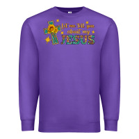 Purple let me tell you about my jesus Premium Sweatshirt - HRA Design Shop