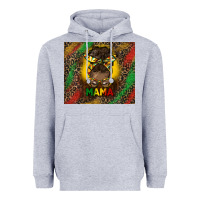 Heather Grey juneteenth afro bun mama tumbler Heavyweight Hoodie - HRA Design Shop