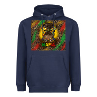 Navy juneteenth afro bun mama tumbler Heavyweight Hoodie - HRA Design Shop