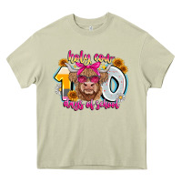 Mossy Holy Cow 100 Days Of School Heavy Core Tee - CowhideDigitalArt