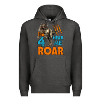 Charcoal Heather i'm four hear me roar dinosaur birthday Premium Hoodie - LillyAllenDesigns