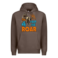 Coffee i'm four hear me roar dinosaur birthday Premium Hoodie - LillyAllenDesigns