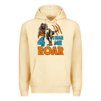 Pina Colada i'm four hear me roar dinosaur birthday Premium Hoodie - LillyAllenDesigns