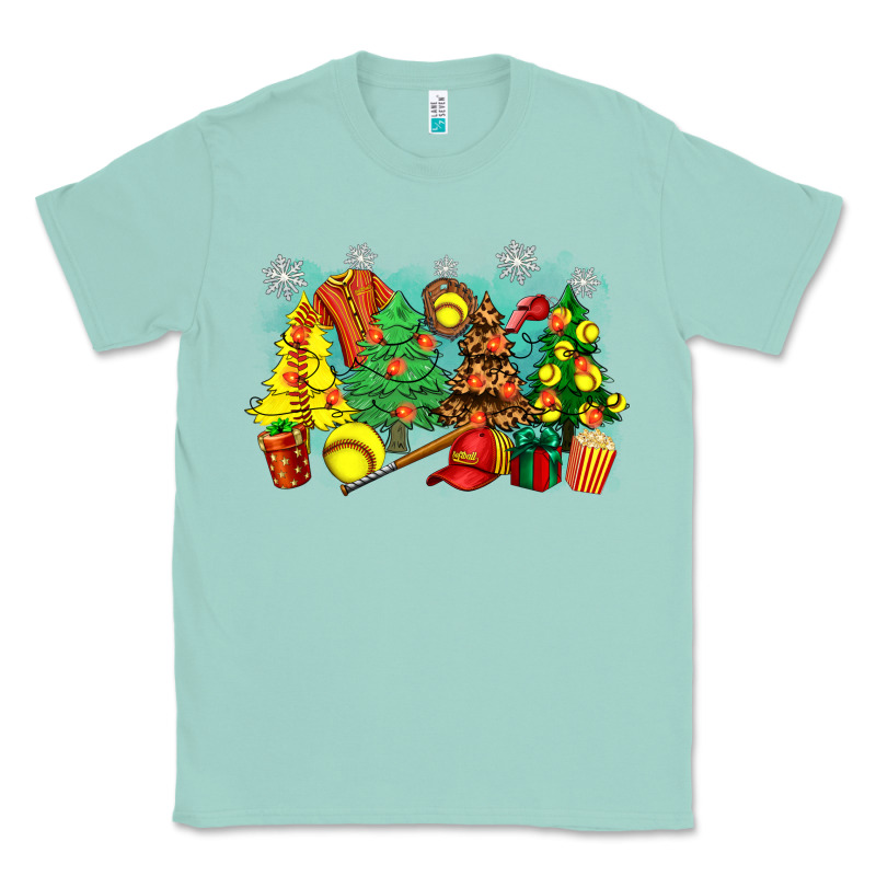 Christmas Trees With Softball Classic Tee by Zillion Design Studio | Teevron