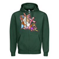 Sports Green Louisiana Map Easter Bunny And Cross Zipper Hoodie - RanaPortraitStore