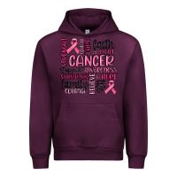 Mauve Wine cancer awareness Urban Hoodie - MaliasSmallBusiness