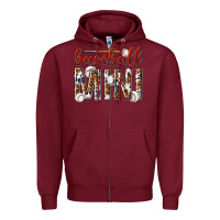 Burgundy baseball mini with leopard Zipper Hoodie - texasbilliewilder