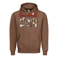 Chestnut baseball mini with leopard Zipper Hoodie - texasbilliewilder