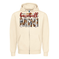 Sandshell baseball mini with leopard Zipper Hoodie - texasbilliewilder