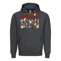 Smoke baseball mini with leopard Zipper Hoodie - texasbilliewilder
