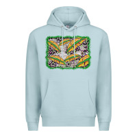 Blue Mist mardi gras umbrella background Premium Hoodie - BarkalooDesign