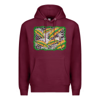Burgundy mardi gras umbrella background Premium Hoodie - BarkalooDesign