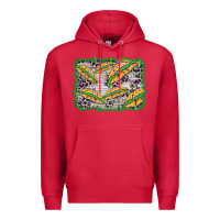 Cardinal mardi gras umbrella background Premium Hoodie - BarkalooDesign