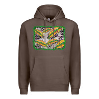 Coffee mardi gras umbrella background Premium Hoodie - BarkalooDesign