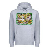 Heather Grey mardi gras umbrella background Premium Hoodie - BarkalooDesign