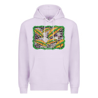 Lilac mardi gras umbrella background Premium Hoodie - BarkalooDesign