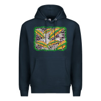 Navy mardi gras umbrella background Premium Hoodie - BarkalooDesign