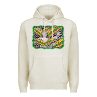 Oatmeal Heather mardi gras umbrella background Premium Hoodie - BarkalooDesign