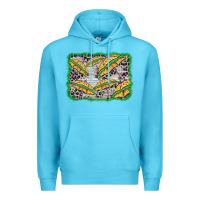 Ocean Blue mardi gras umbrella background Premium Hoodie - BarkalooDesign