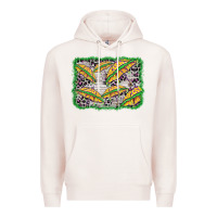 Pale Pink mardi gras umbrella background Premium Hoodie - BarkalooDesign
