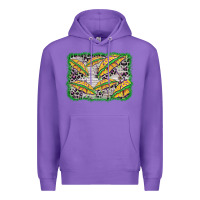 Purple mardi gras umbrella background Premium Hoodie - BarkalooDesign