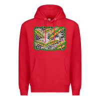 Red mardi gras umbrella background Premium Hoodie - BarkalooDesign