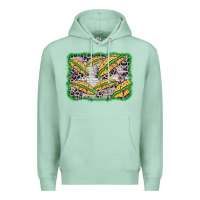 Seafoam mardi gras umbrella background Premium Hoodie - BarkalooDesign