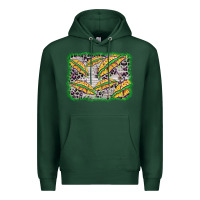 Sports Green mardi gras umbrella background Premium Hoodie - BarkalooDesign