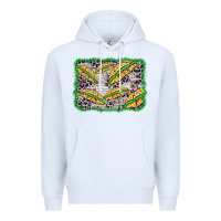 White mardi gras umbrella background Premium Hoodie - BarkalooDesign