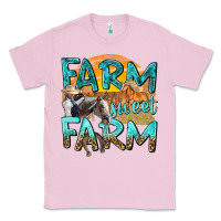 Bubblegum Pink farm sweet farm with horses Classic Tee - texasbilliewilder