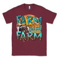 Burgundy farm sweet farm with horses Classic Tee - texasbilliewilder