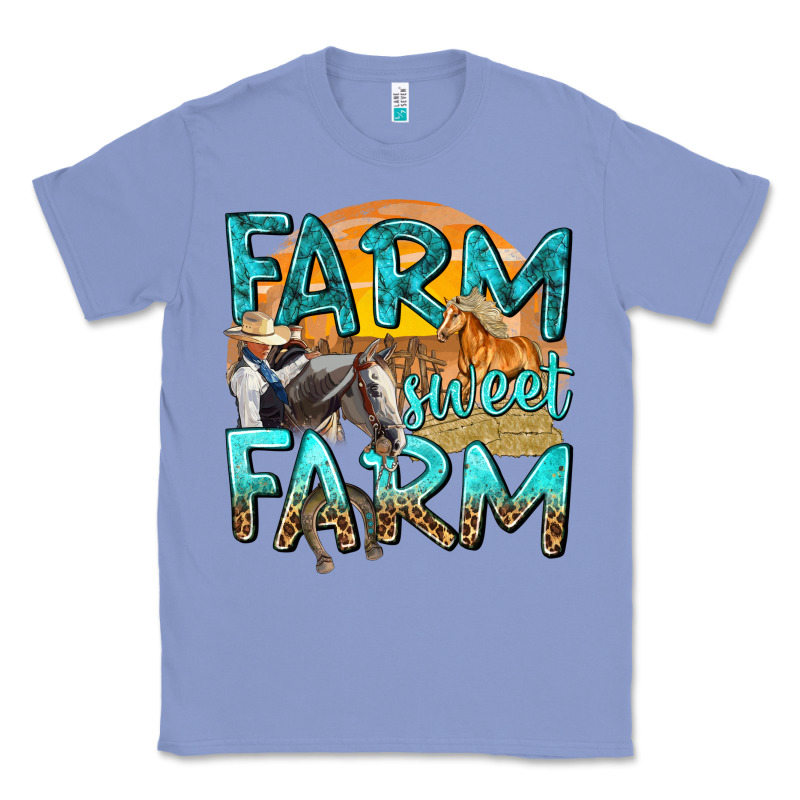 Farm Sweet Farm With Horses Classic Tee by texasbilliewilder | Teevron