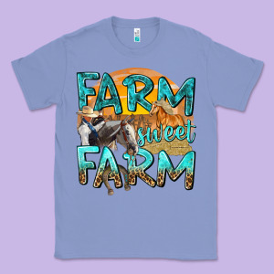Farm Sweet Farm With Horses Classic Tee Designed By Texasbilliewilder