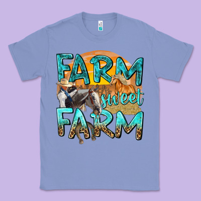 Classic Tee farm sweet farm with horses
