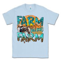 Dusty Blue farm sweet farm with horses Classic Tee - texasbilliewilder