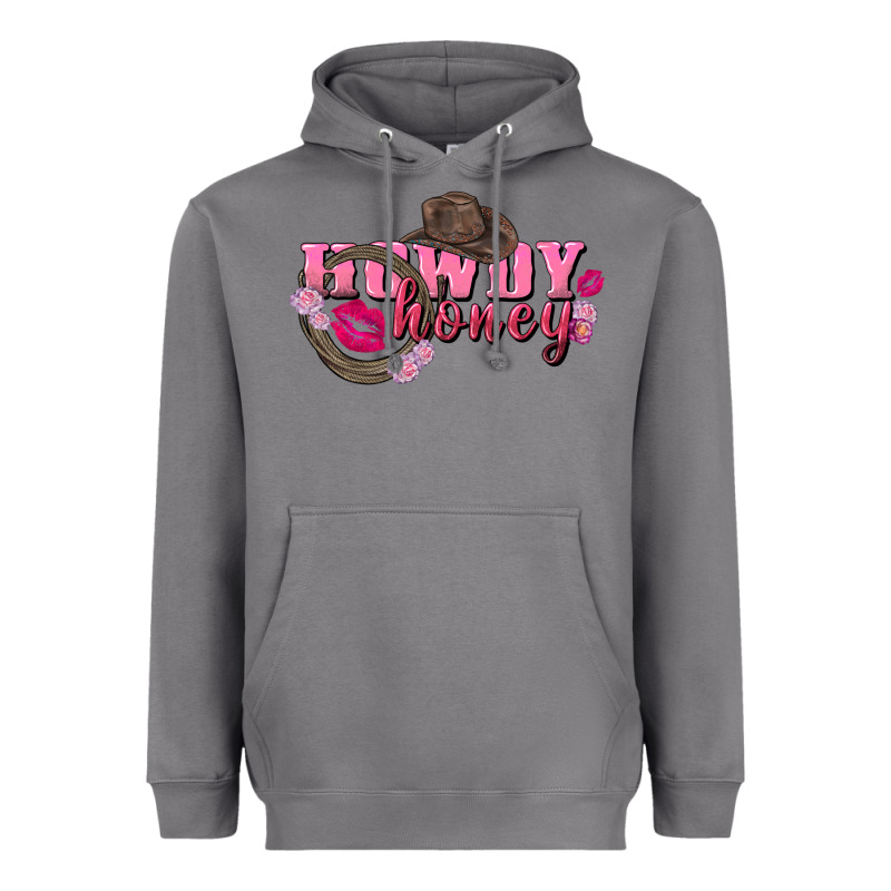 Howdy Honey Valentine's Day Heavyweight Hoodie by FaDigitalArtStudio | Teevron
