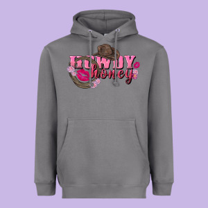 Howdy Honey Valentine's Day Heavyweight Hoodie Designed By Fadigitalartstudio