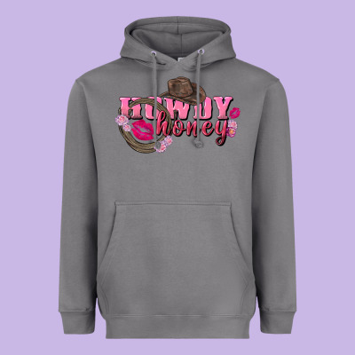 Howdy Honey Valentine's Day Heavyweight Hoodie Designed By Fadigitalartstudio