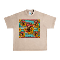French Oak german shepherd with sunflowers Urban Heavy Tee - Artiststas
