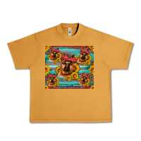 Peanut Butter german shepherd with sunflowers Urban Heavy Tee - Artiststas